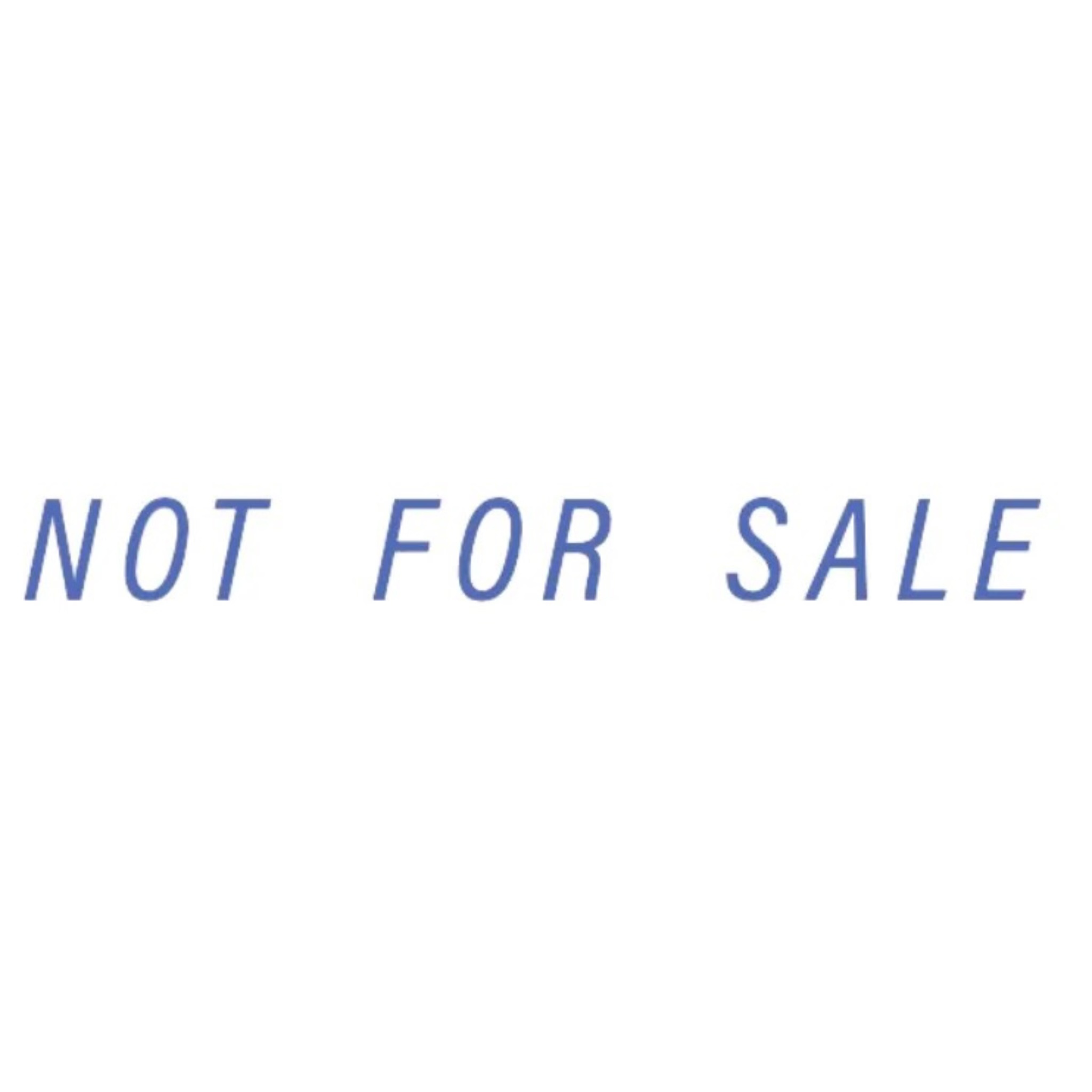 NOT FOR SALE